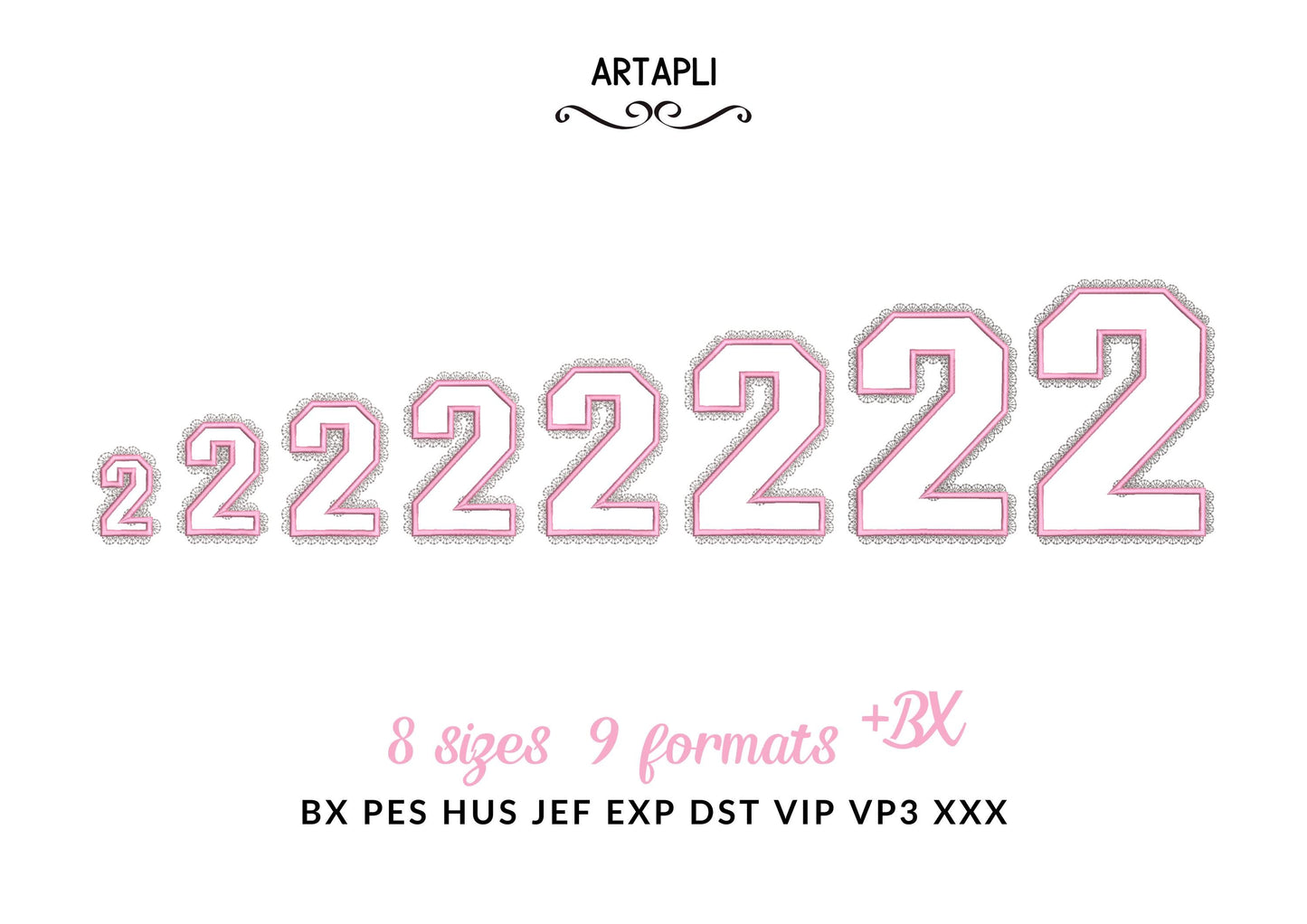 Varsity Lace Birthday Numbers