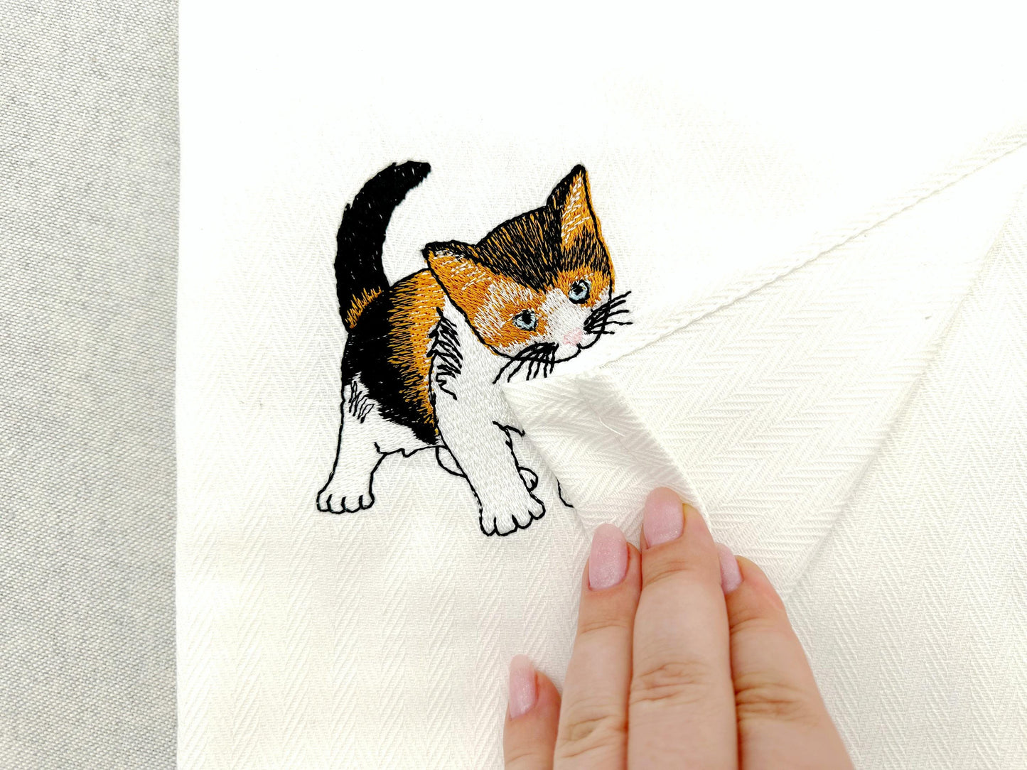 Lovely Playing Calico Kitten