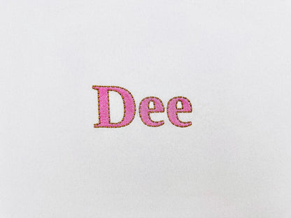 Fill stitch Font Tiffany