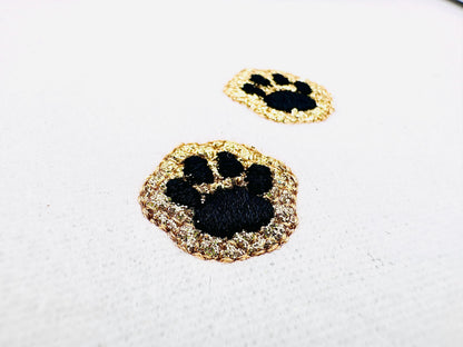 Dog Puppy Paw HTV glitter vinyl machine embroidery designs Dog lovers small accent add-on