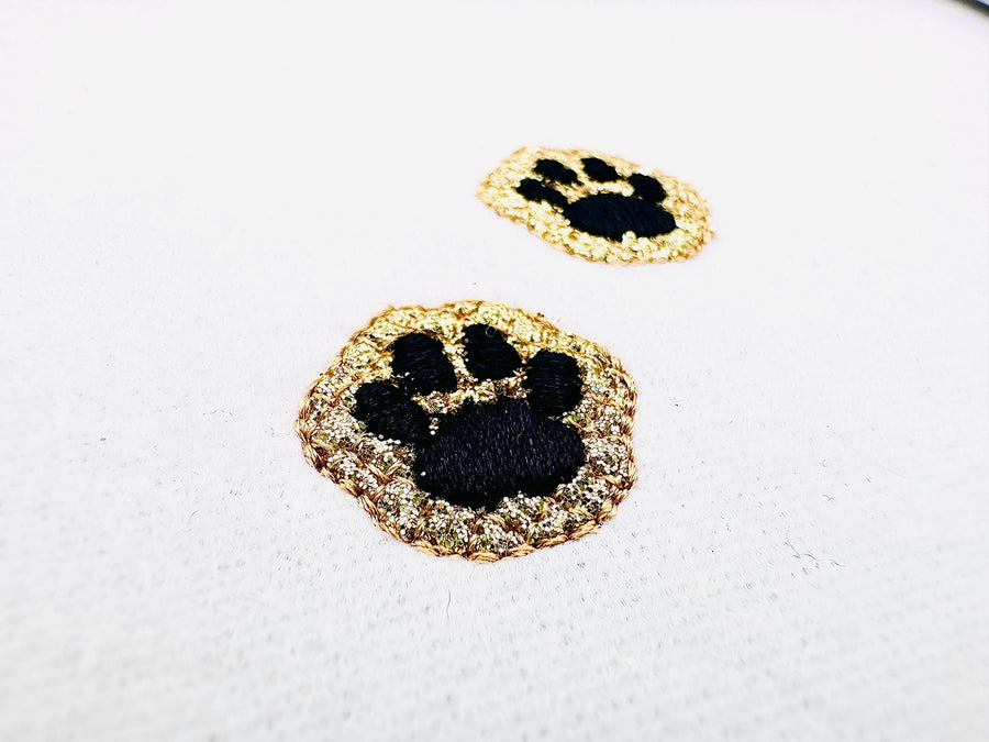 Dog Puppy Paw HTV glitter vinyl machine embroidery designs Dog lovers small accent add-on