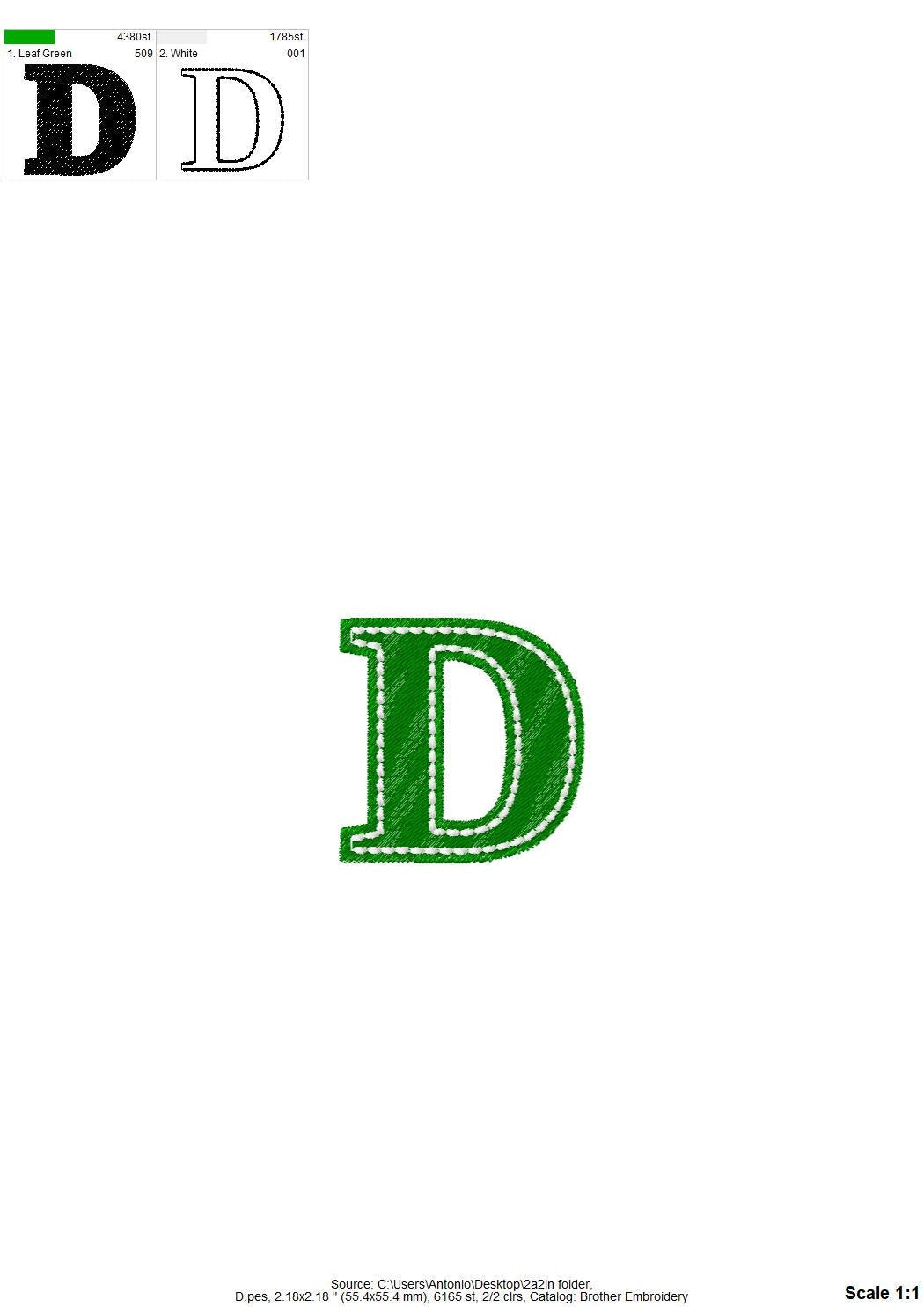 Fill Stitch Font Tinsley