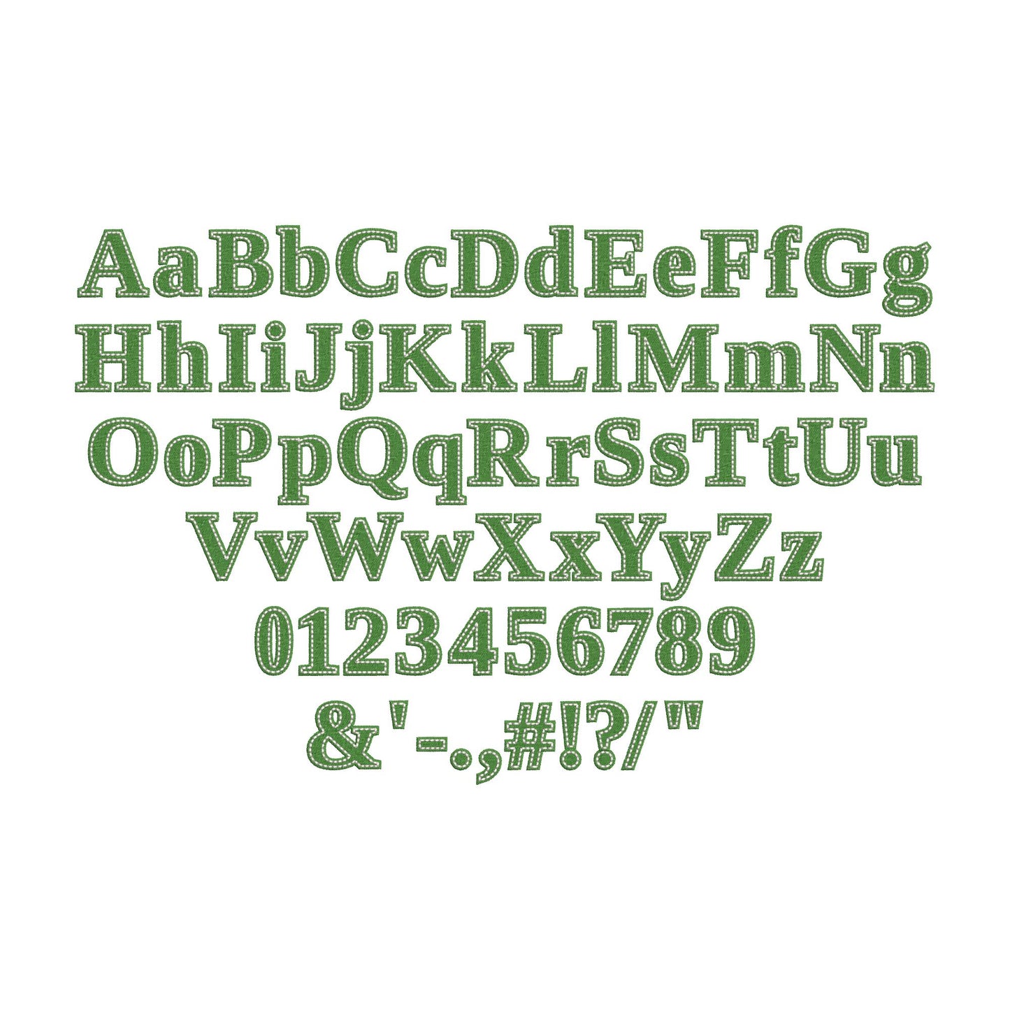 Fill Stitch Font Tinsley
