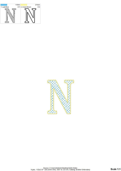 Diamond Patterned Font Nolan