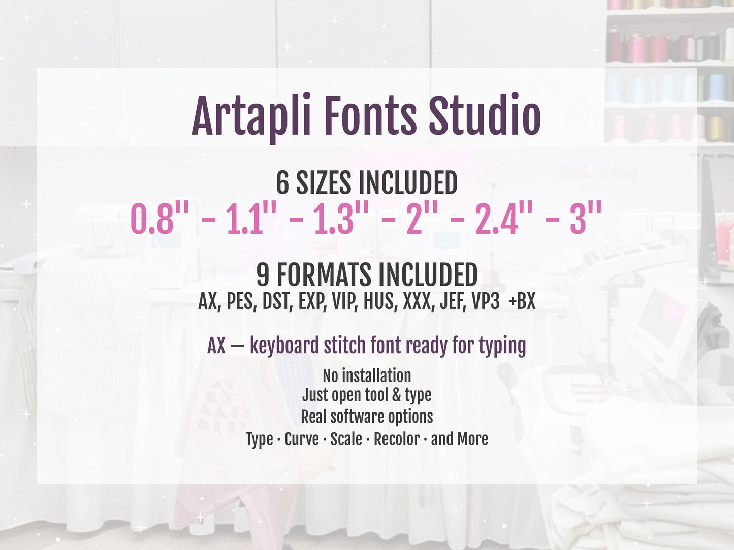 Shadow Font Fill Stitch