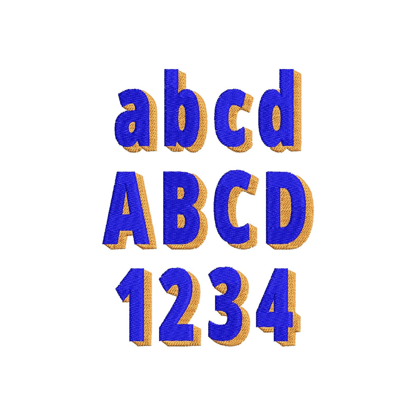 Shadow Font Fill Stitch