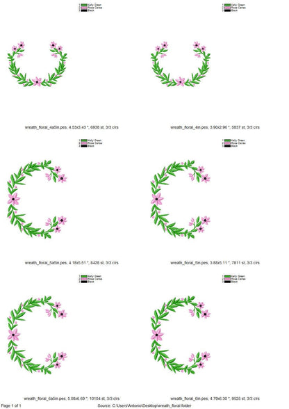 Floral Wreath Frame