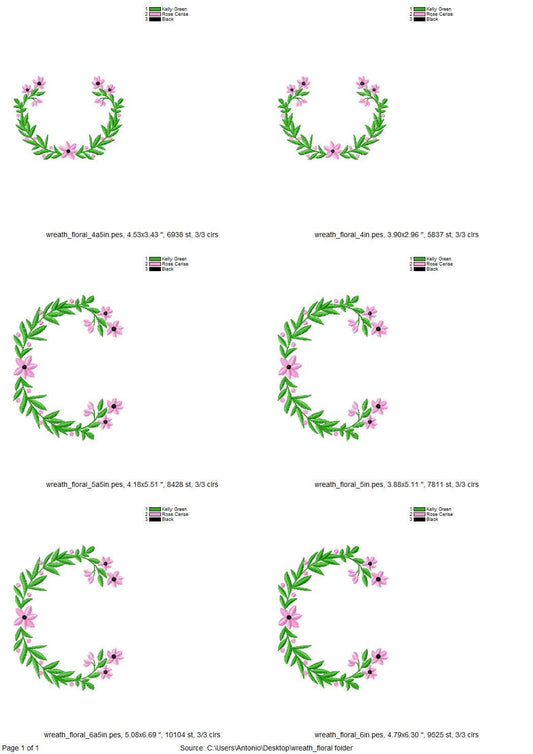 Floral Wreath Frame