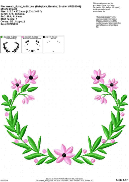 Floral Wreath Frame