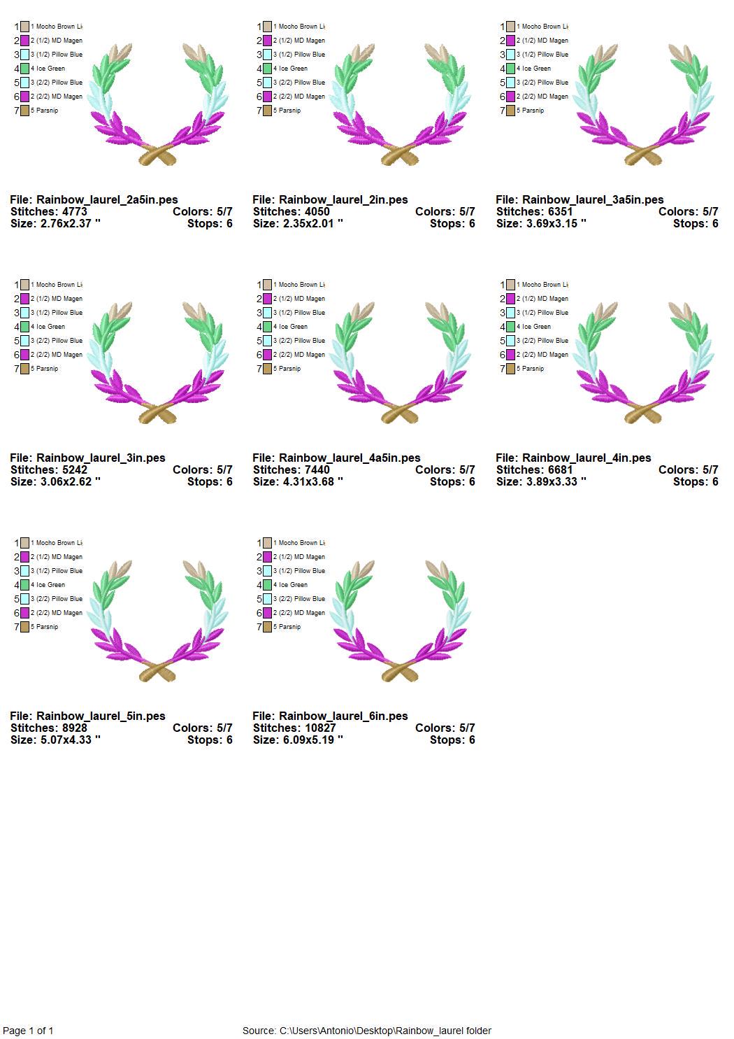 Laurel Wreath and Font Set