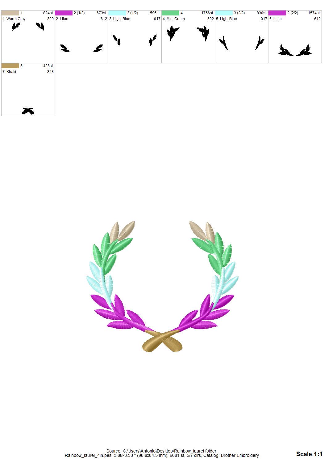 Laurel Wreath and Font Set