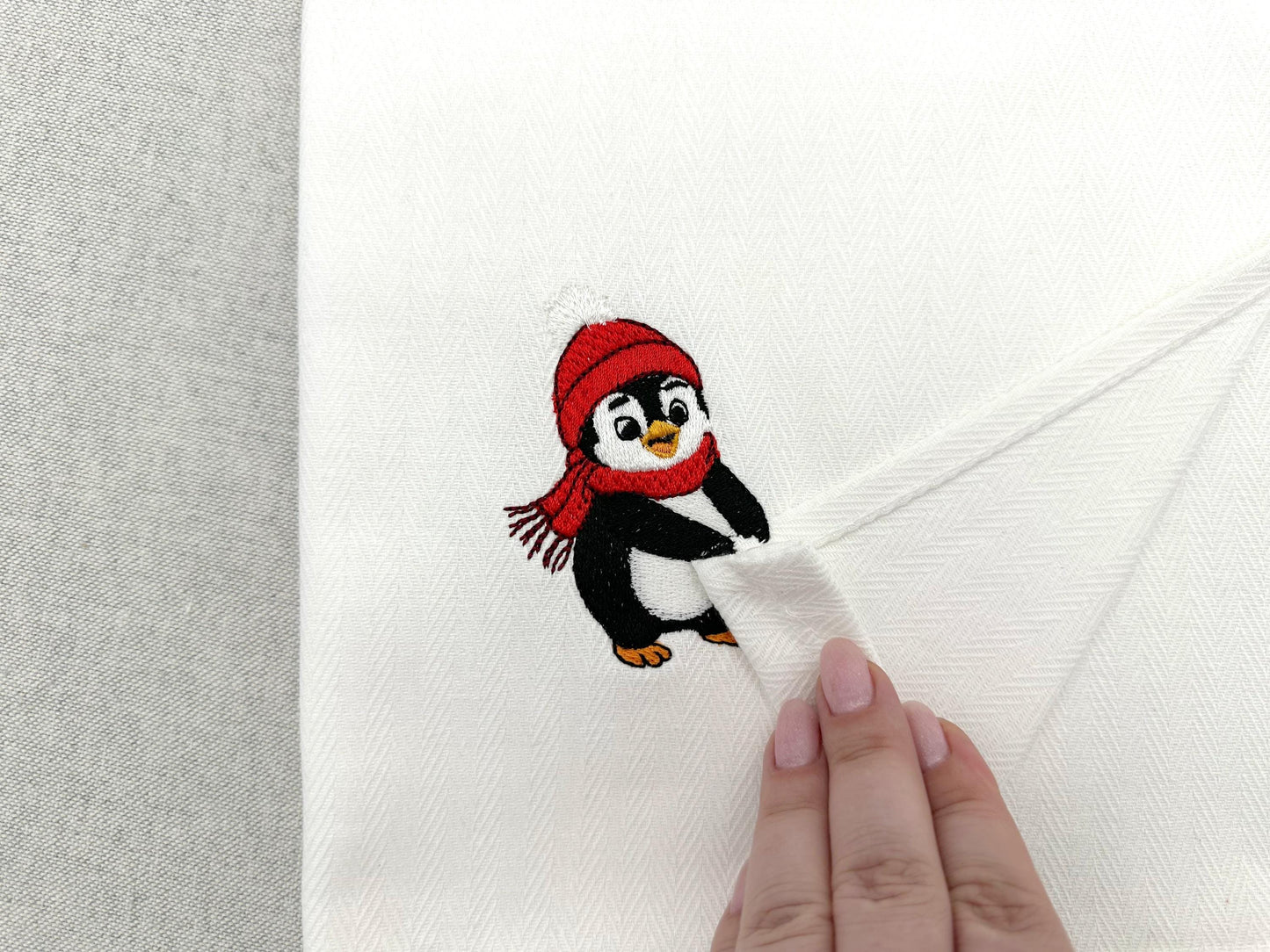 Little Penguin Stealing Towel