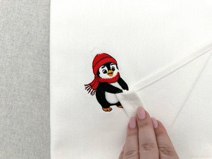 Little Penguin Stealing Towel