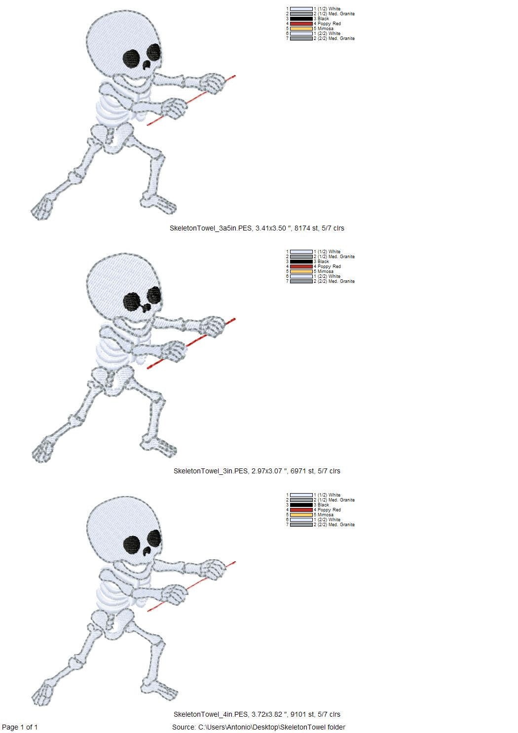 Little Skeleton Toddler ITH