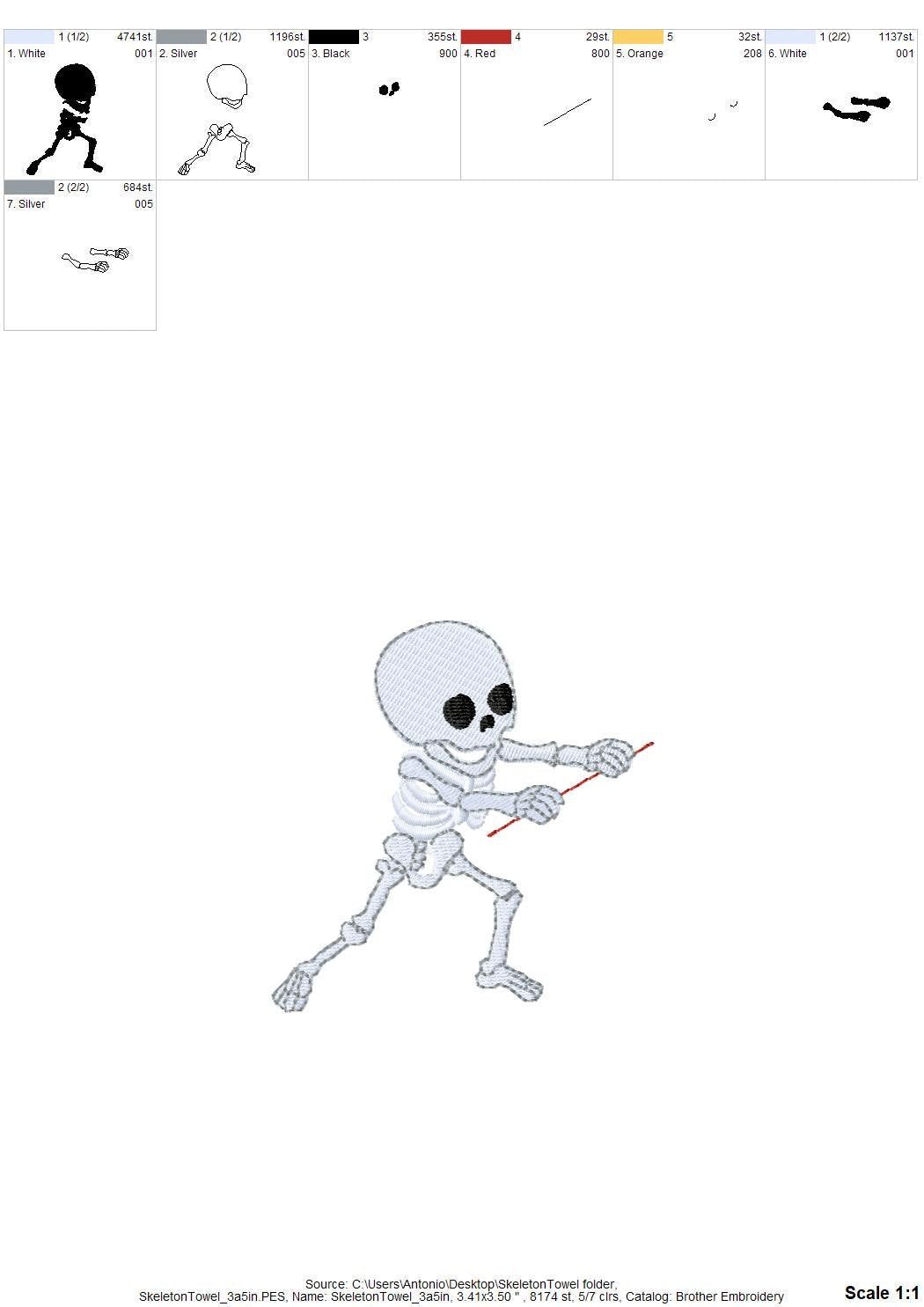 Little Skeleton Toddler ITH