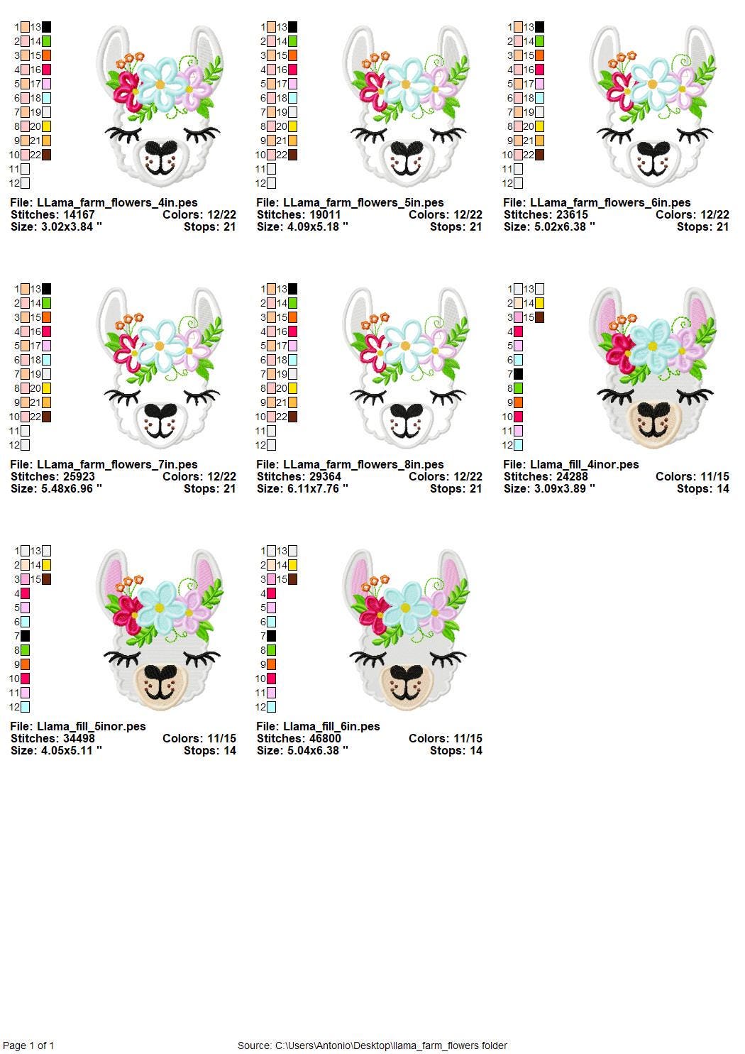 Floral Llama