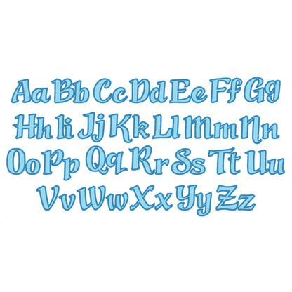 Monogram Applique Font Nadia machine embroidery designs lowercase uppercase kids girls and boys Alphabet