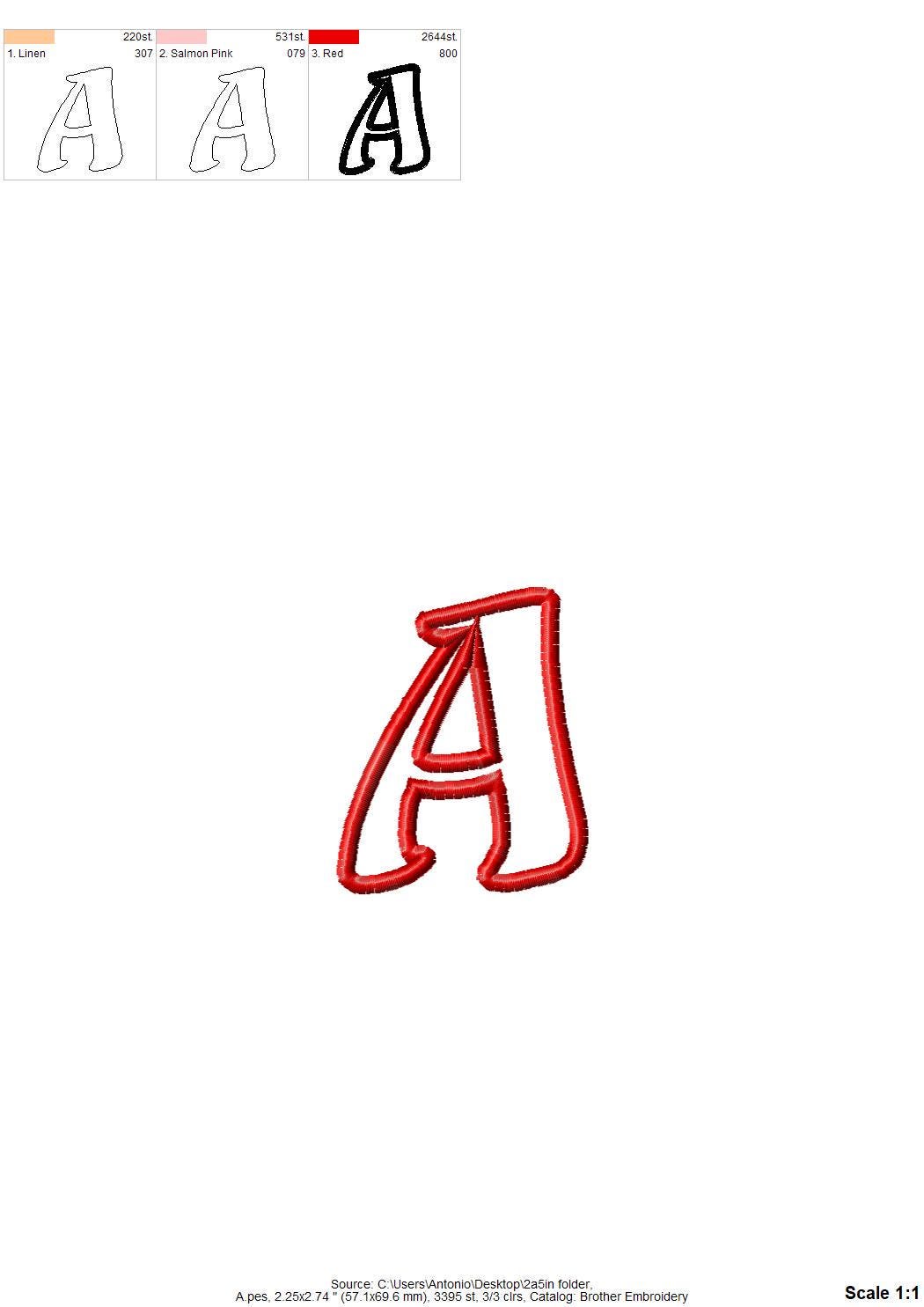 Applique Font Nadia