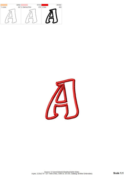 Applique Font Nadia