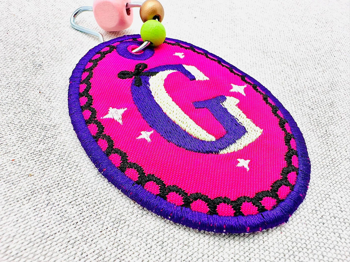 Halloween Monogram Bag Tag Charm