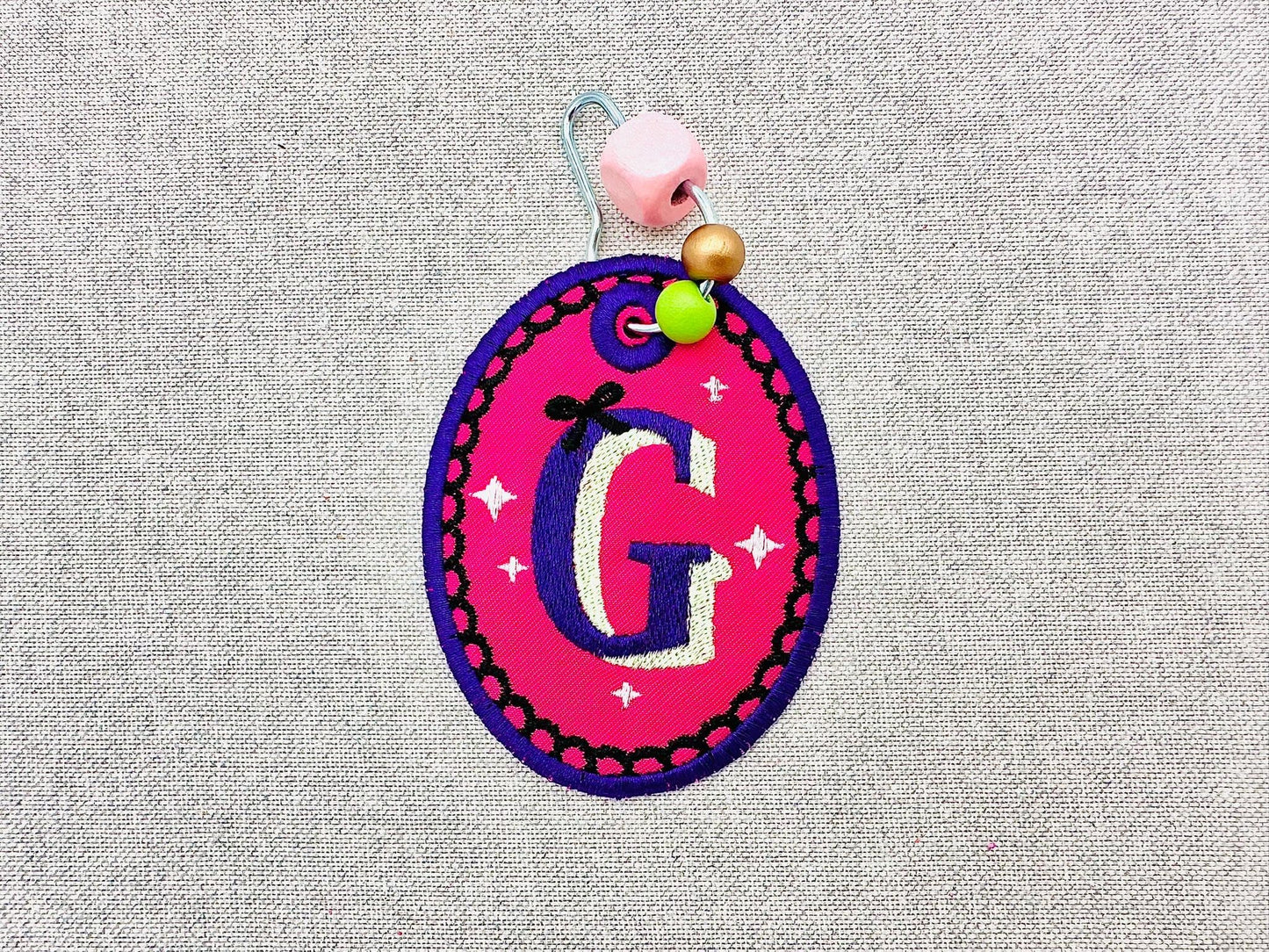 Halloween Monogram Bag Tag Charm