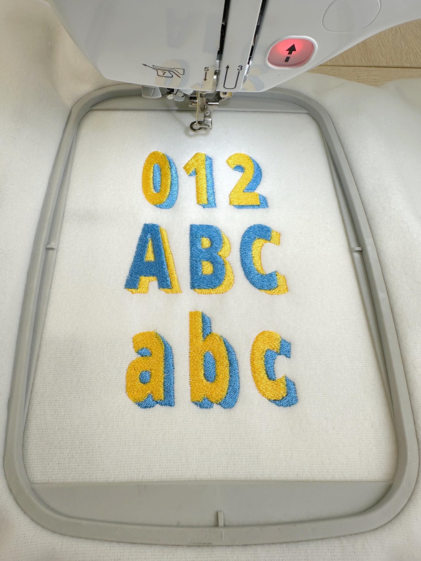 Shadow Font Fill Stitch