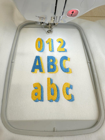 Shadow Font Fill Stitch