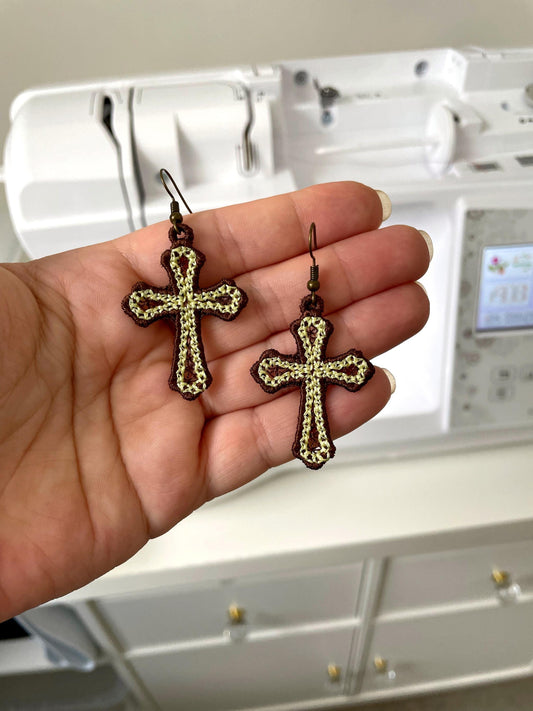 Cross Earrings FSL