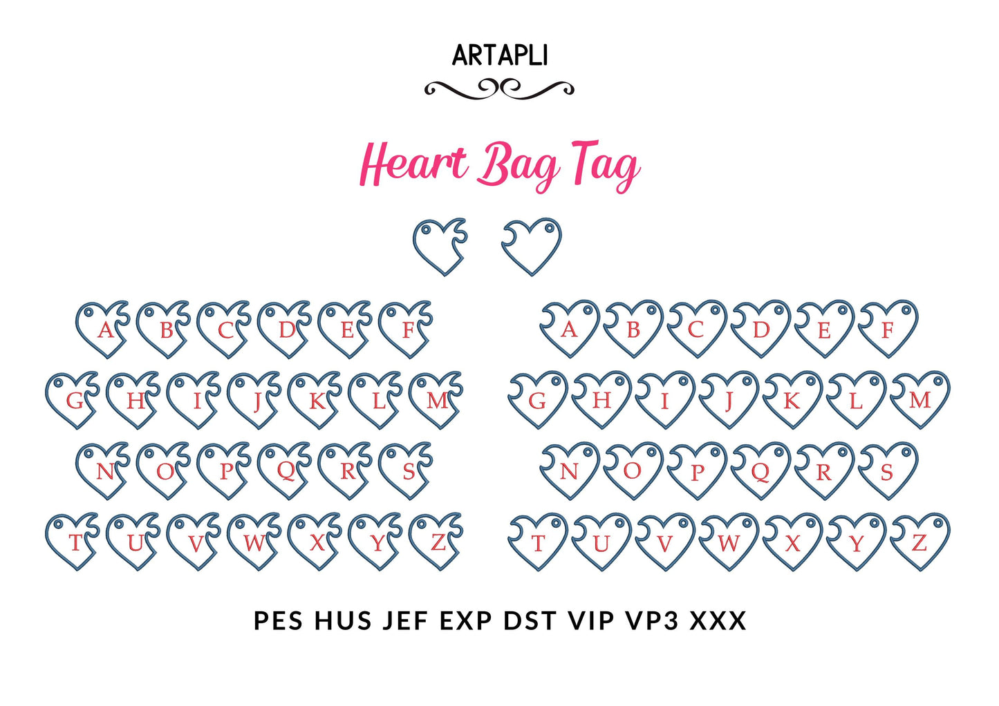 Split Heart Puzzle Keychain