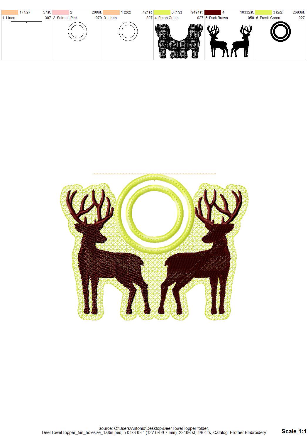 Buck Deer Towel Topper