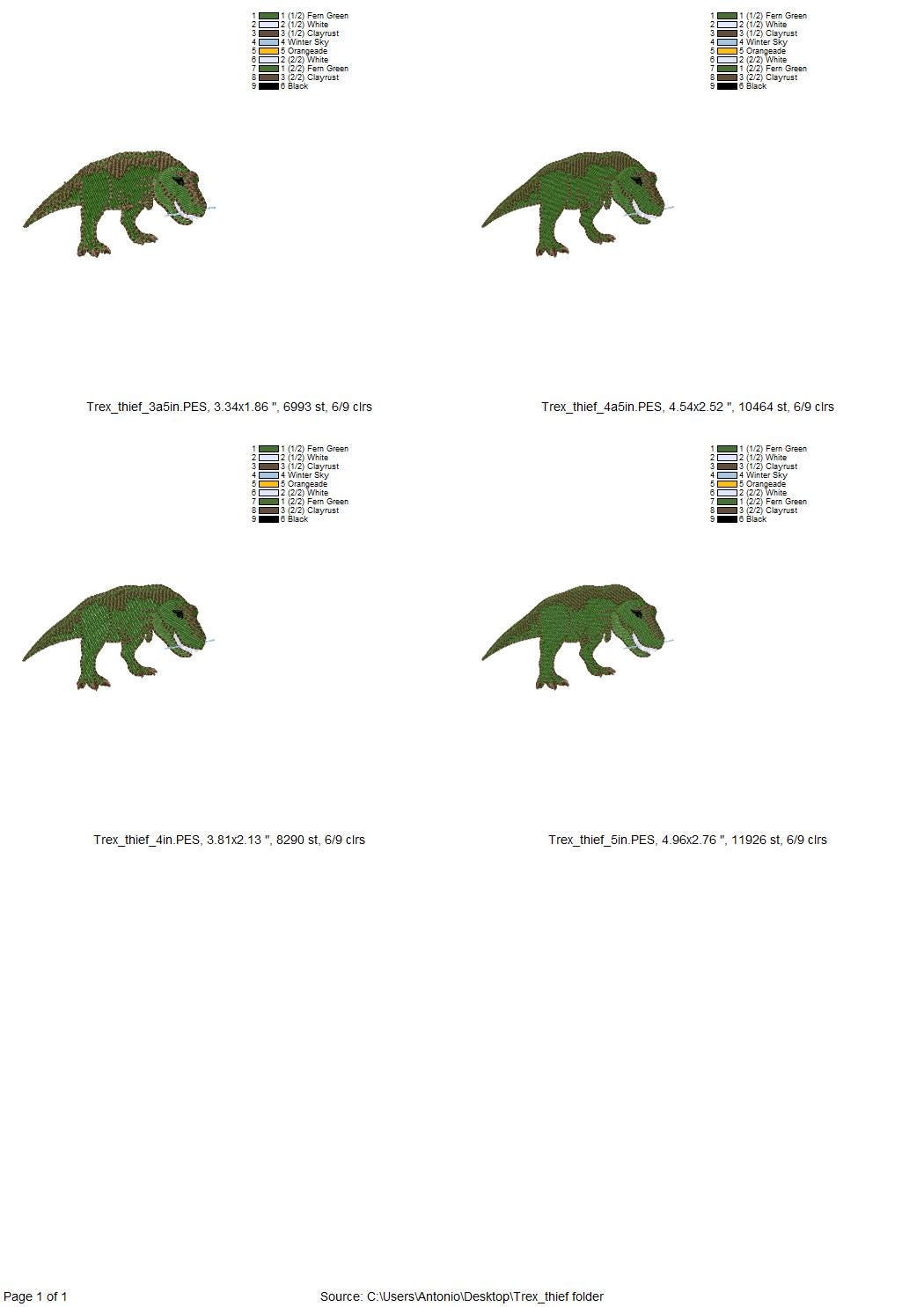 Naughty Playing Trex Dinosaur
