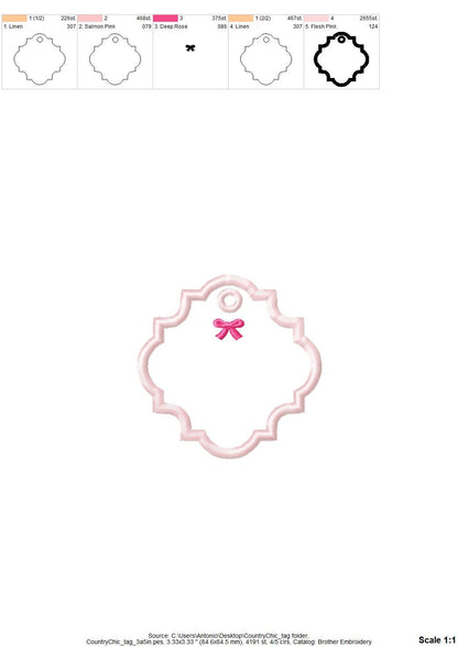 Country Chic Bag Tag Charm Set