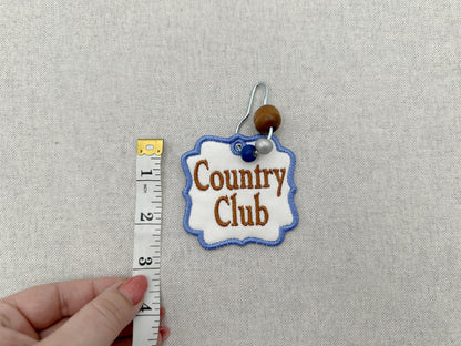 Country Club Bag Tag Charm Set