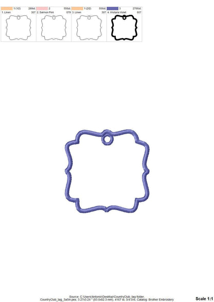 Country Club Bag Tag Charm Set