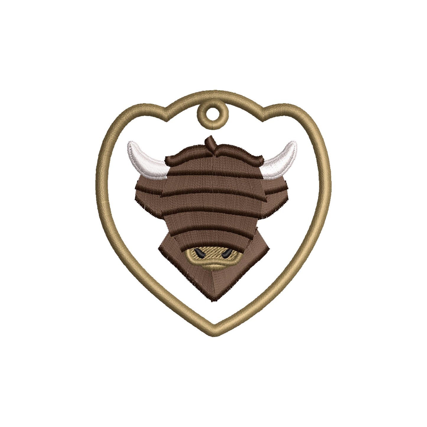 Fringed Highland Cow Bag Tag