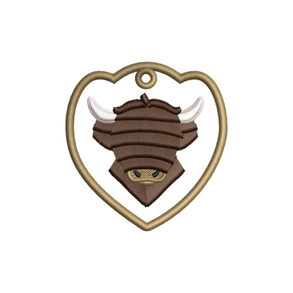Fringed Highland Cow Bag Tag
