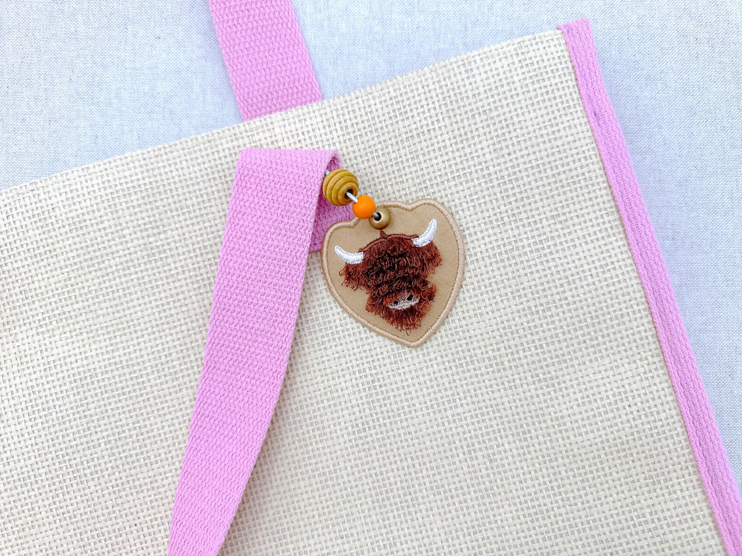 Fringed Highland Cow Bag Tag