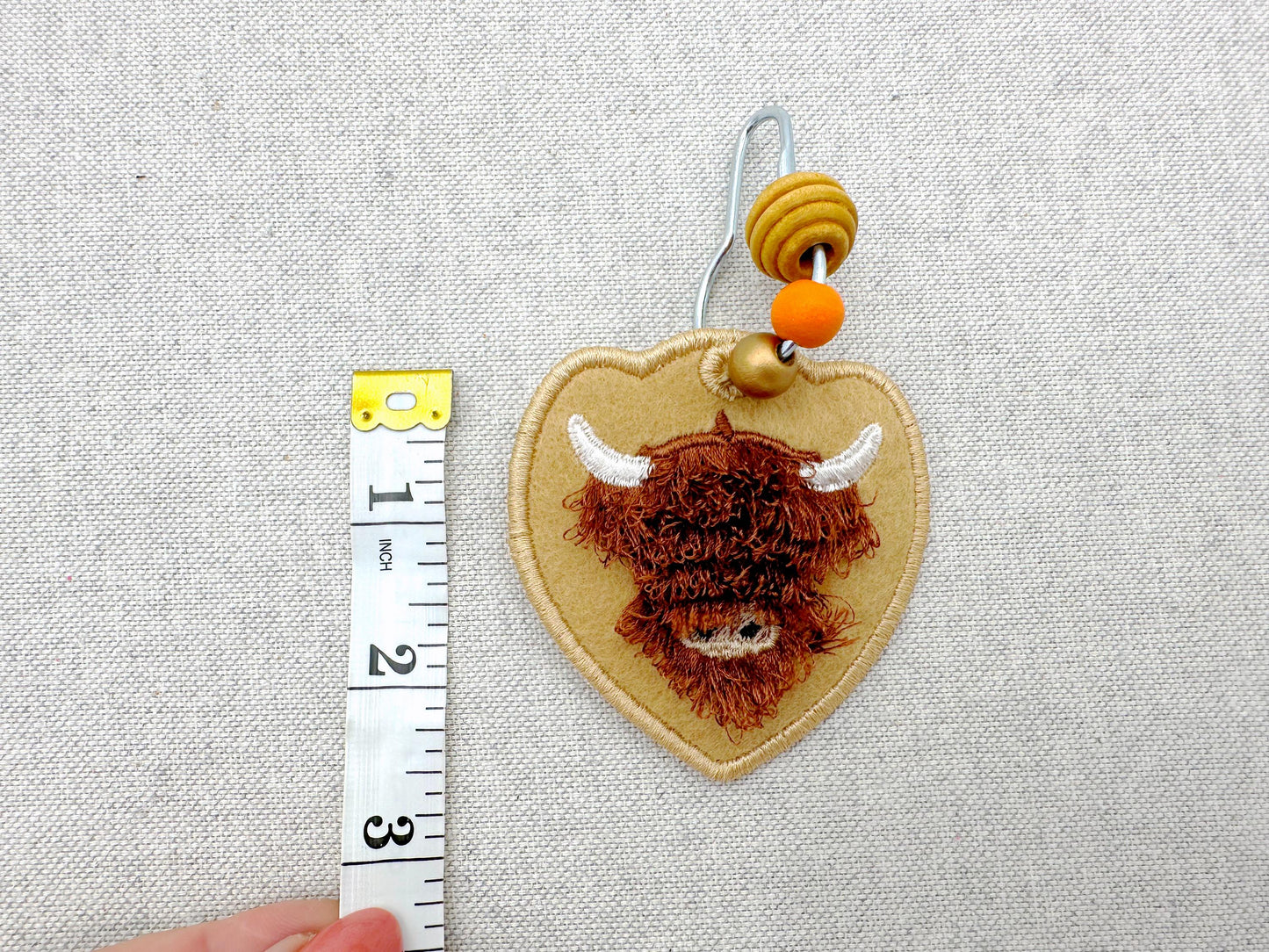 Fringed Highland Cow Bag Tag