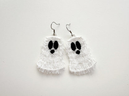 Spooky Ghost Fluffy Earrings FSL