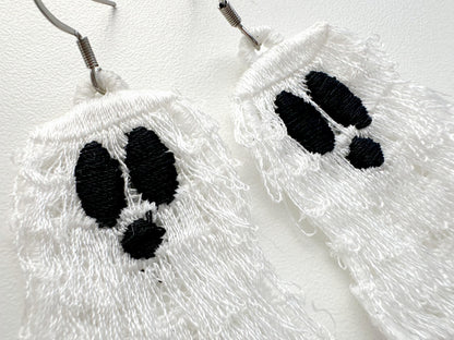Spooky Ghost Fluffy Earrings FSL
