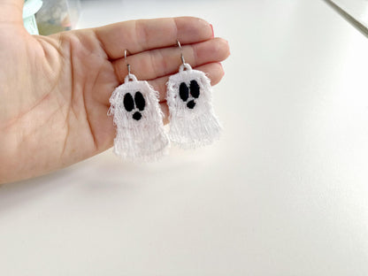 Spooky Ghost Fluffy Earrings FSL