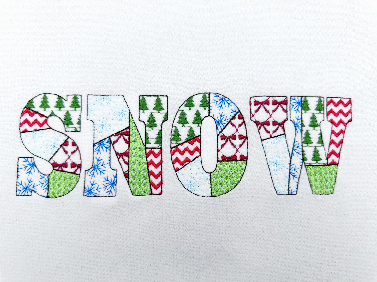 Christmas Patchwork Block Font