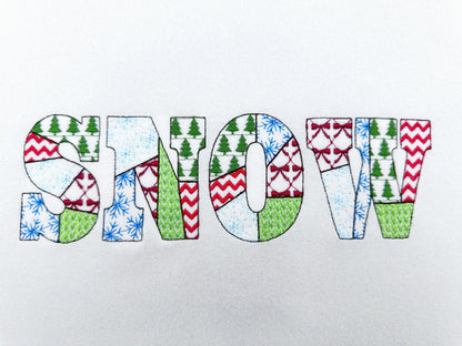 Christmas Patchwork Block Font