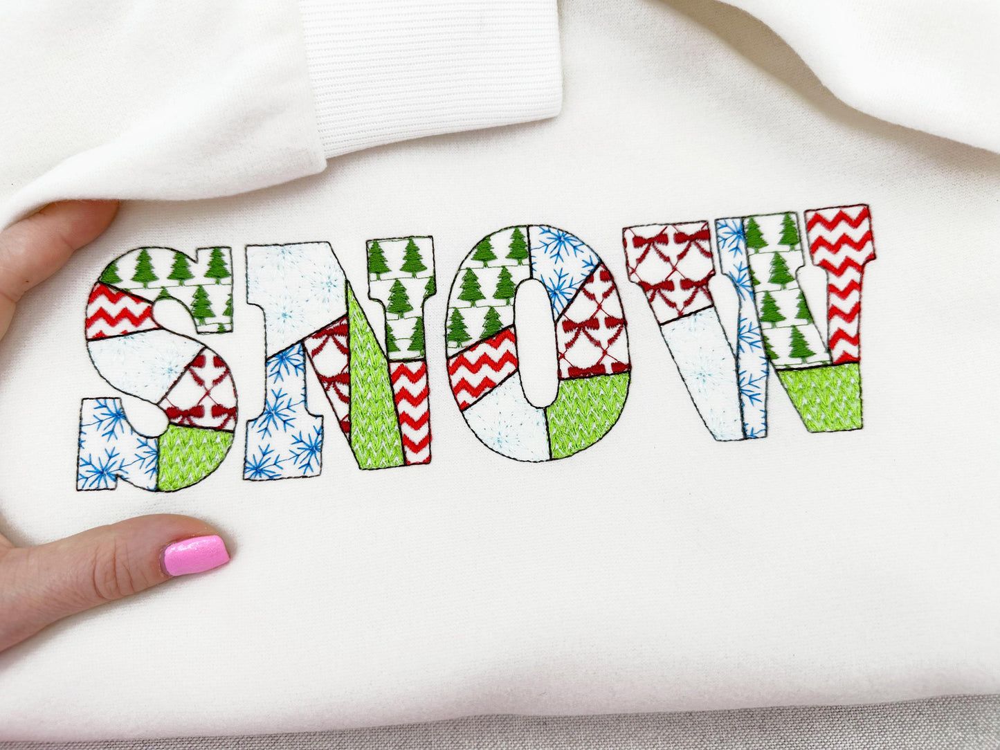 Christmas Patchwork Block Font