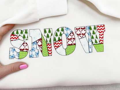 Christmas Patchwork Block Font