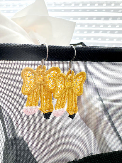 Pencil Bow Earrings FSL