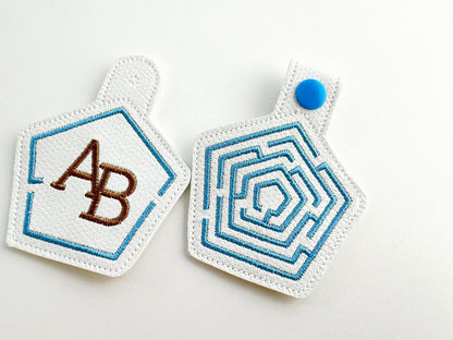 Pentagon Labyrinth Keychain