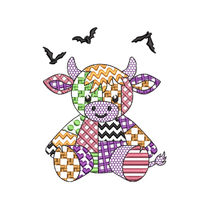 Halloween Patchwork Cow Bull Calf