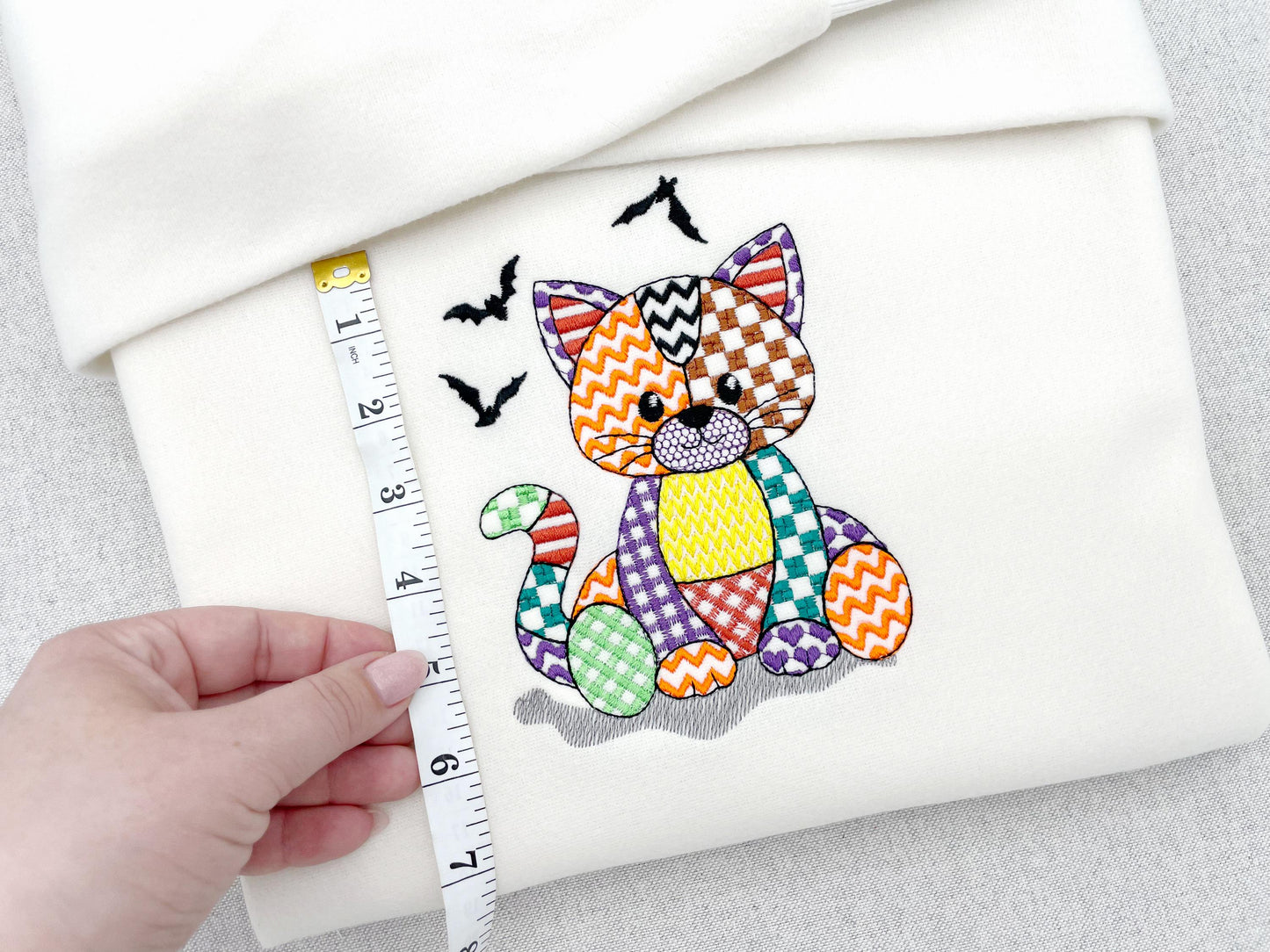 Halloween Patchwork Spooky Cat