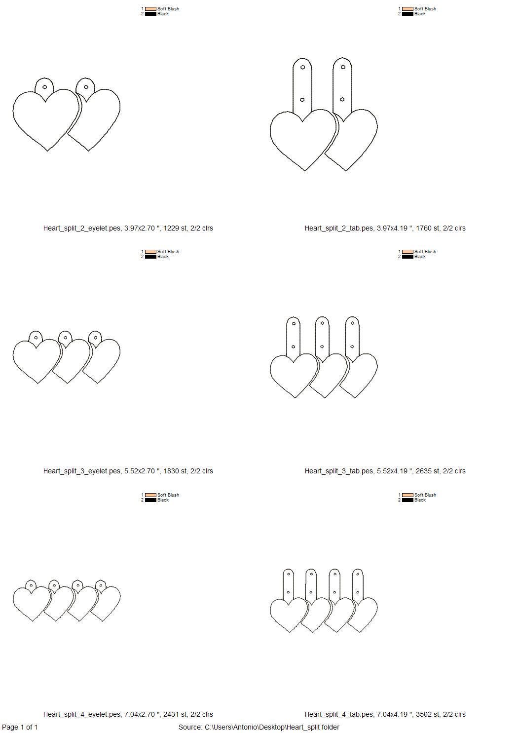Split Heart Friendship SET